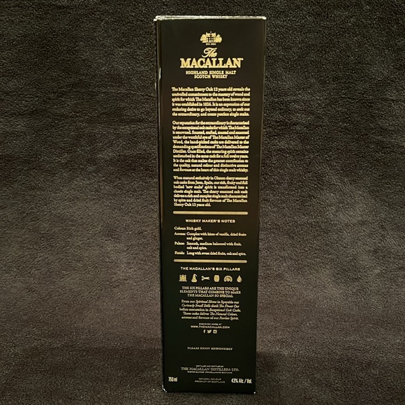 The Macallan Highland Single Malt Scotch Whisky 12 Year Old Sherry Oak Cask BOX - Picture 4 of 6